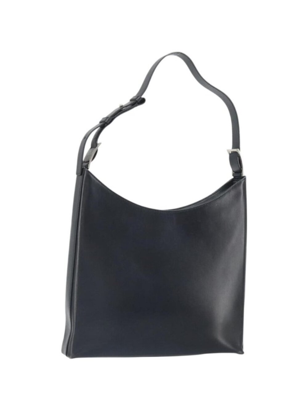 Salvatore Ferragamo Shoulder Bag Leather Black Silver